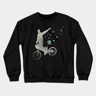 bycicle and green love Crewneck Sweatshirt